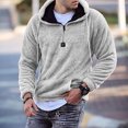 thumbnail image 2 of Sudadera Con Capucha De Manga Larga Para Hombre Escote Suelto Cremallera Color Puro Sudadera Con Capucha Agradable Para La Piel Masculina De Moda Gris Claro S, 2 of 4