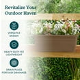 thumbnail image 3 of HC Companies SPX24DB0E2112-Inch Outdoor Plastic Deck Planter Box, Chocolate, 3 of 8
