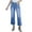 Sky Blue, variant on cFmduc Wide Leg Jeans for Women Trendy High Waisted Flare Jeans Cropped Denim Pants Stretchy Baggy with Patch Pockets