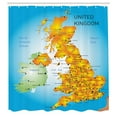 thumbnail image 3 of Ambesonne Map Shower Curtain, United Kingdom Country Borders, 69"Wx84"L, Sky Blue Multicolor, 3 of 5