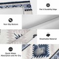 thumbnail image 6 of Blue Beige Boho Outdoor Rug for Patio/Deck/Porch, Non-Slip Large Area Rug 5 x 7 Ft, Vintage Ethnic Tribal Southwestern Indoor Outdoor Rugs Washable Area Rugs, Reversible Camping Rug Carpet Runner, 6 of 8