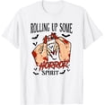 thumbnail image 1 of Rolling Up Some Horror Spirit, Funny Horror Halloween Camiseta, 1 of 2