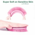thumbnail image 2 of Body Brush for Wet Dry Brushing, Silicone Body Scrubber for Gentle Exfoliating on Softer Glowing Skin, Gentle Massage with Silicone Loofah Bath Brush, Shower Brush for Women Men Kids (Pink), 2 of 5