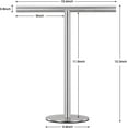 thumbnail image 5 of Bathroom Hand Towel Holder Stand T-Shape Hand Towel Holder Stand SUS304 Stainless Steel for Bathroom Kitchen or Vanity Countertop, 5 of 9