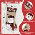 thumbnail image 2 of UYUH Christmas Stocking with Name, 18 inch Deer Gnome Santa Snowman Stockings, Burlap and Plaid Xmas Stockings for Family Kids, Holiday Decor, 2 of 6