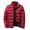 Red, variant on comerut Men Winter Coat Padded Thick Solid Color Zipper Closure Stand Collar Long Sleeve Windproof Soft Warm Cold Resistant Men Jacket
