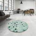 thumbnail image 3 of Ahgly Company Indoor Rectangle Abstract Mint Green Abstract Area Rugs, 2' x 5', 3 of 6