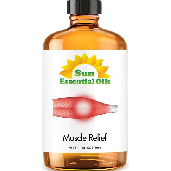 Deep Muscle Relief Blend Essential Oil (Huge 8oz Bottle) Bulk Deep Muscle Relief Blend Oil - 8 Ounce