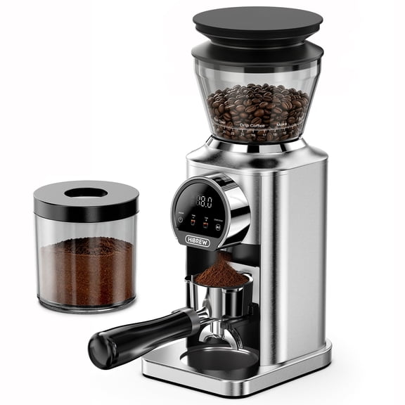Hibrew G3 Plus Electric Coffee Grinder , Titanium Conical Burr Espresso Grinder with Plasma Anti-Static & Touchscreen