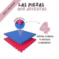 thumbnail image 2 of Piso Tatami 4m² 4pz Artes Marciales Gym Foamy 100x100x2cm Azul/Rojo, 2 of 5