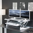 thumbnail image 3 of VIVO White Height Adjustable Standing Desk Monitor Riser Tabletop Sit to Stand, 3 of 9