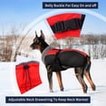 thumbnail image 3 of Abrigo para perros IECoII, extra cálido, reflectante, ajustable, para invierno, morado, 3 of 7