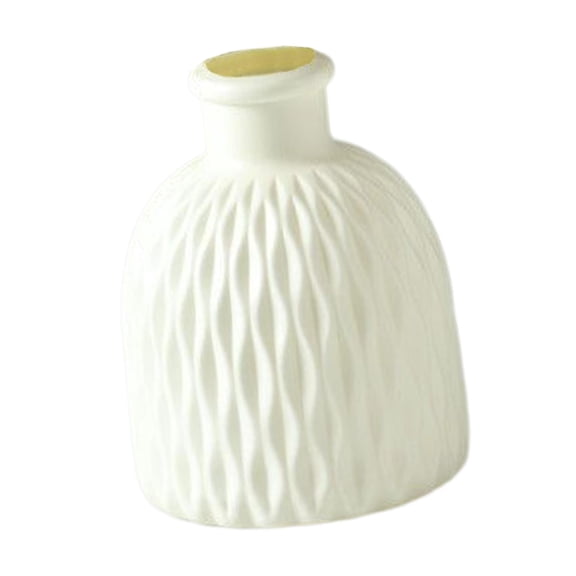 Rongfmy Vase à Fleurs Élégant Art Artisanat Accessoire Photo Pot de Fleurs Nordique Imitation Céramique pour Blanc