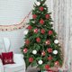 thumbnail image 1 of Adornos navideños, juego de 12 bolas navideñas flocadas. Diversos estilos de adornos para árboles de Navidad. También se pueden usar para otras fiestas. Bolas de espuma., 1 of 8