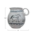 thumbnail image 4 of Creative Co-Op Horse Stoneware Pitcher, Multicolor, 4 of 4