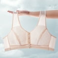 thumbnail image 5 of HVOBTTY Womens Front Closure Bra, Bras for Women, Women's Nylon Bra Summer Thin Stainless Steel Rim Breathable Front Buckle Large Underwear Beige, 80B, 5 of 5