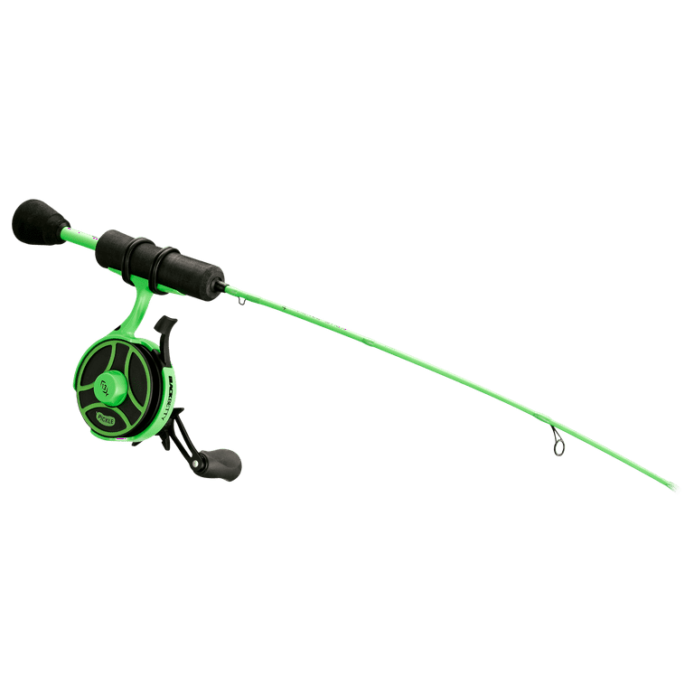 13 Fishing Radioactive Pickle Inline Ice Fishing Combo Left 25