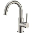 thumbnail image 2 of Modern Kitchen Faucet with Pull Down Multi-Flow Sprayer Brushed Nickel, Single-Handle High Arc Swan-Neck Kitchen Sink Faucet , Stainless Steel, 2 of 8