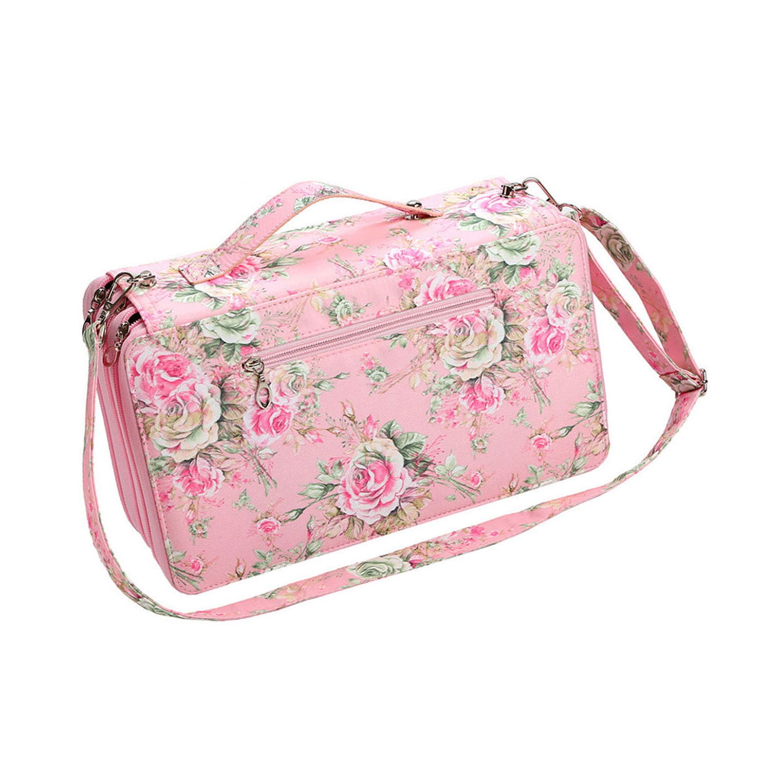 High Capacity Leather Marker Bag 120 Slot Marker Organizers Carrying Case Zippered Storage Bag For Artists And Student