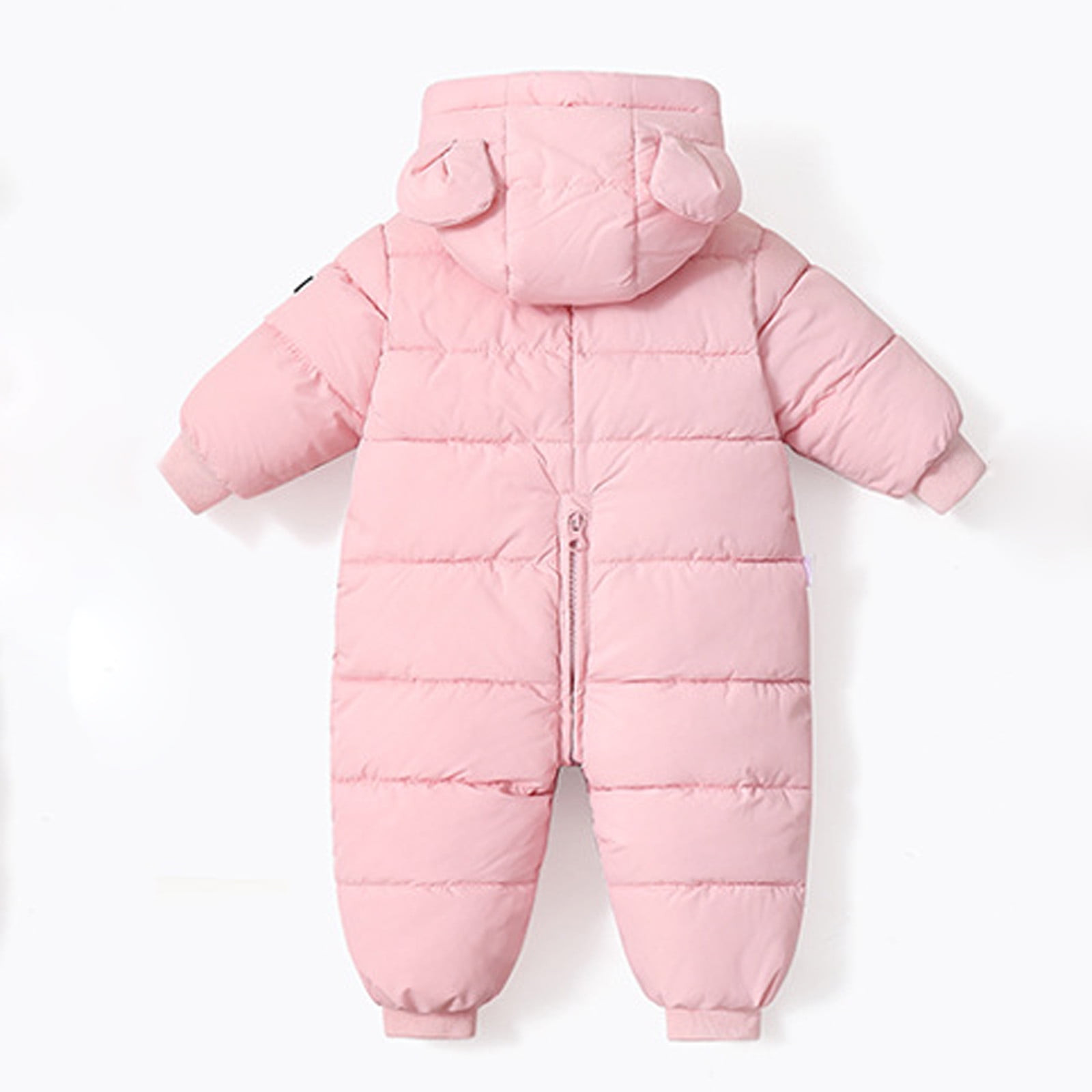TAIAOJING Baby Girl Boy Snowsuit Warm Hooded Snowsuit Jumpsuit Down Coat Romper Padded Outwear Jacket Snow Wear Winter Clothes 0-3 Months