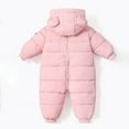thumbnail image 5 of Baby Girls Boys Warm Hooded Snowsuit Jumpsuit Down Coat Romper Padded Outwear Jacket Snow Wear Streetwear Coats For 12-18 Months, 5 of 9