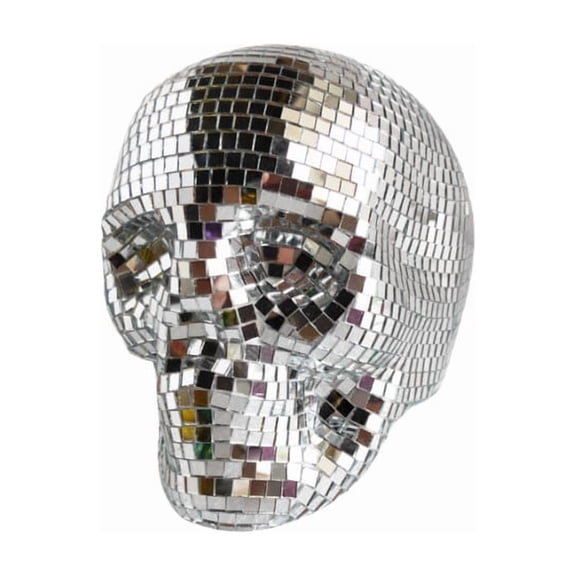 2026 Halloween Outdoor Decorations Mirror Skull Decor Tile Skull Ornament Halloween Gothic Party Tabletop Decoration For Bar Room Desktop