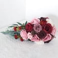 thumbnail image 4 of Elegant Wedding Bouquets for Bride Waterfall Shape Handmade Decor Red, 4 of 9