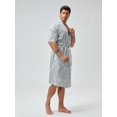 thumbnail image 4 of Peignoir de Nuit en Satin avec Ceinture pour Homme 1 Pce, 4 of 5