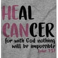 thumbnail image 2 of He Can Heal Cancer Religious BCA Womens Slim Fit Graphic Tee Brisco Brands S, 2 of 5