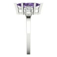 thumbnail image 3 of 2 ct Marquise Cut Simulated Alexandrite 3 Stone 18K White Gold Womens Engagement Ring, 3 of 5