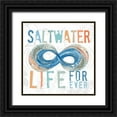 thumbnail image 1 of Longfellow Designs 15x15 Black Ornate Wood Framed with Double Matting Museum Art Print Titled - Saltwater Life, 1 of 4