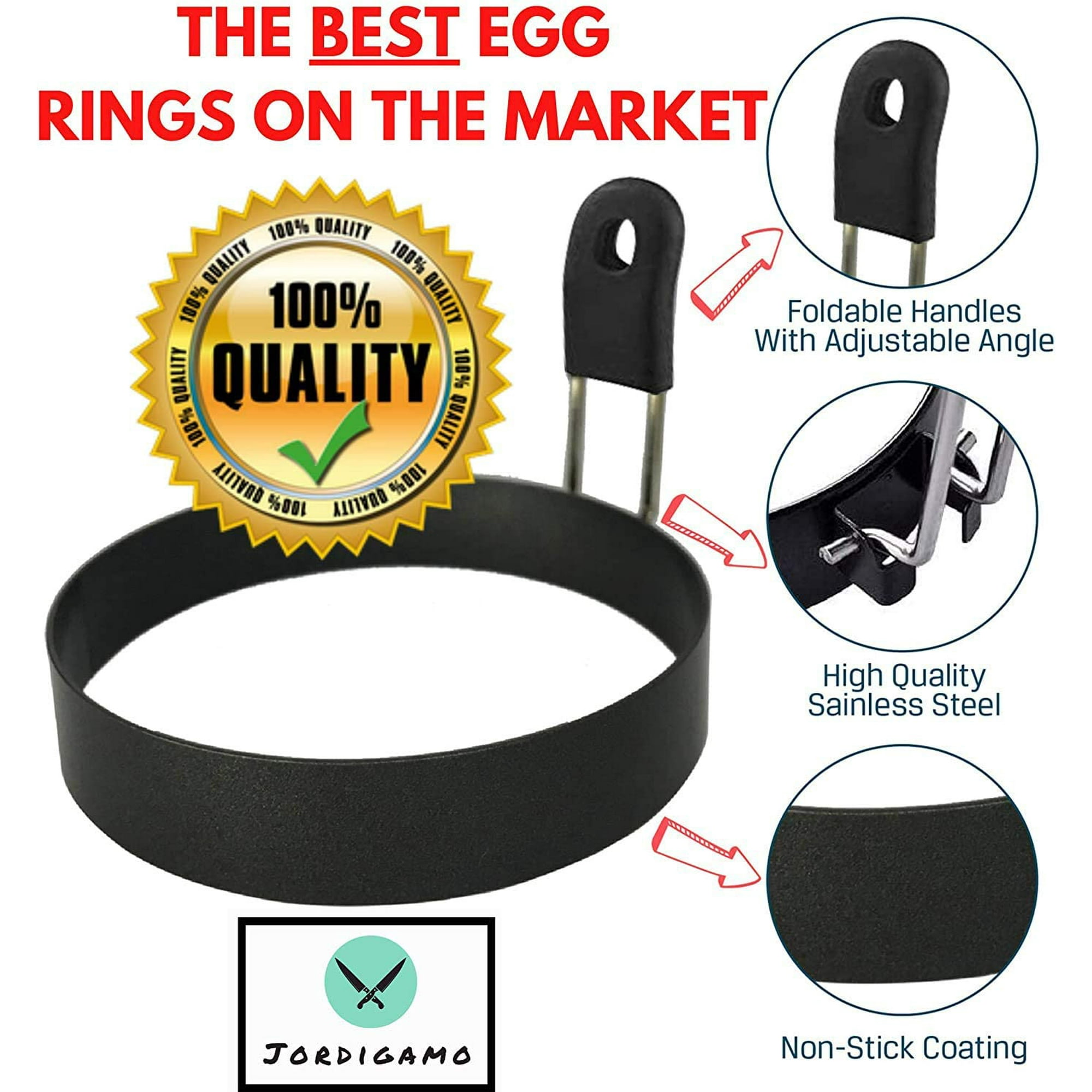 JORDIGAMO Professional Egg Ring Set For Frying Or Shaping Eggs