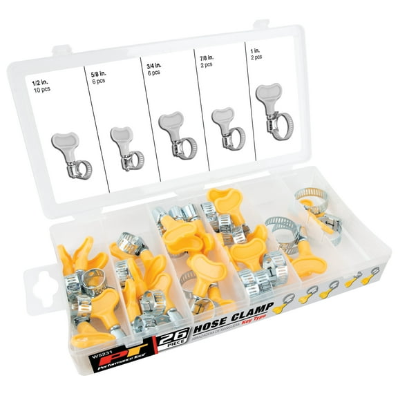 Performance Tool W5231 26pc Key Type Hose Clamps Kit