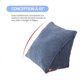 thumbnail image 2 of Almohada con forma de cuña triangular, la tela de pana ofrece un respaldo elegante y duradero para leer y mirar televisión, adecuada para adultos y niños, 2 of 5