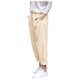 thumbnail image 1 of Pantalones de imitación de algodón y lino para mujer: pantalones holgados y finos de largo 9/10, poliéster, ropa informal de verano, 1 of 4