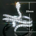 thumbnail image 2 of Fashion Jewelry Snake 925 Silver Ring Cubic Zircon Women Party Gift Sz 6-10, 2 of 9