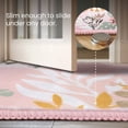 thumbnail image 5 of Joyfy Soft Floral Washable Runner Rug 2'x6' Non-Slip Kitchen Carpet with Rubber Backing for Entryway, Laundry, Bedroom, Indoor Use (Pink), 5 of 7