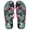 Pink Blooms, variant on Beaute Fashion Adult Women Trendy Tropical Print Flip Flops Desert Resort Travel Thong Sandal Slipper (Size Medium, Blue Palm Tree)