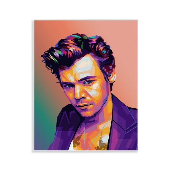 Stupell Industries Peach & Purple Harry People Painting Unframed Art Print Wall Art, 11 x 14