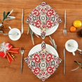 thumbnail image 4 of Coolnut Retro and Elegant Bohemia Cloth Napkins Set of 4, Durable Printed Washable Table Napkins for Valentines, Weddings, Dinners Parties Home Decor, 20 x 20 Inch Washcloth Gift, 4 of 7