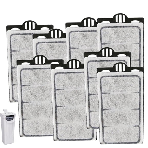 Qzbhct 8 Pcs Aquarium Waterfall Turtle Filter Cartridge for 3.5W 280L/H Low-Water Filter Activated Carbon Pad Replacement