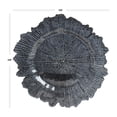 thumbnail image 4 of Koyal Wholesale Bulk Flora Glass Charger Plates, Set of 4, Navy Blue, Starburst Charger Plates, Reef Charger Plates, 4 of 4