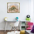 thumbnail image 4 of Stupell Industries Eclectic Stegosaurus In Nature Gold Floating Frame Canvas Art, 31 x 25, by Raquel Maciel, 4 of 8