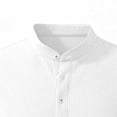 thumbnail image 6 of VgaVtl Big and Tall Men's Tanks Summer Turtleneck T Shirt Men Workout Solid Color Casual White Sleeveless Button Tops, 6 of 6