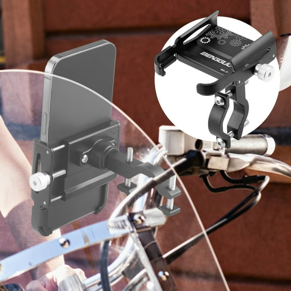 Yokan Bike Phone Mount, Aluminum 360° Rotating Mount for iPhone & Android, Fits 4-7 Inch Phones, Handlebar Holder for Motorcycles, E-Bikes, & Road Bikes, Secure & Scratch-Free Protection