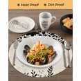 thumbnail image 3 of 13 Inch Round Placemats Set of 4, Spring Botanical Non Slip Heat Insulation PP Table Mats, Black Eucalyptus Butterfly Rustic Washable Place Mats for Kitchen Dining Party Table Decor, 3 of 7