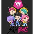 thumbnail image 7 of KPop Demon Hunters Saja Boys Kawaii Chibi Art Boys Black Long Sleeve Hoodie-Small, 7 of 7