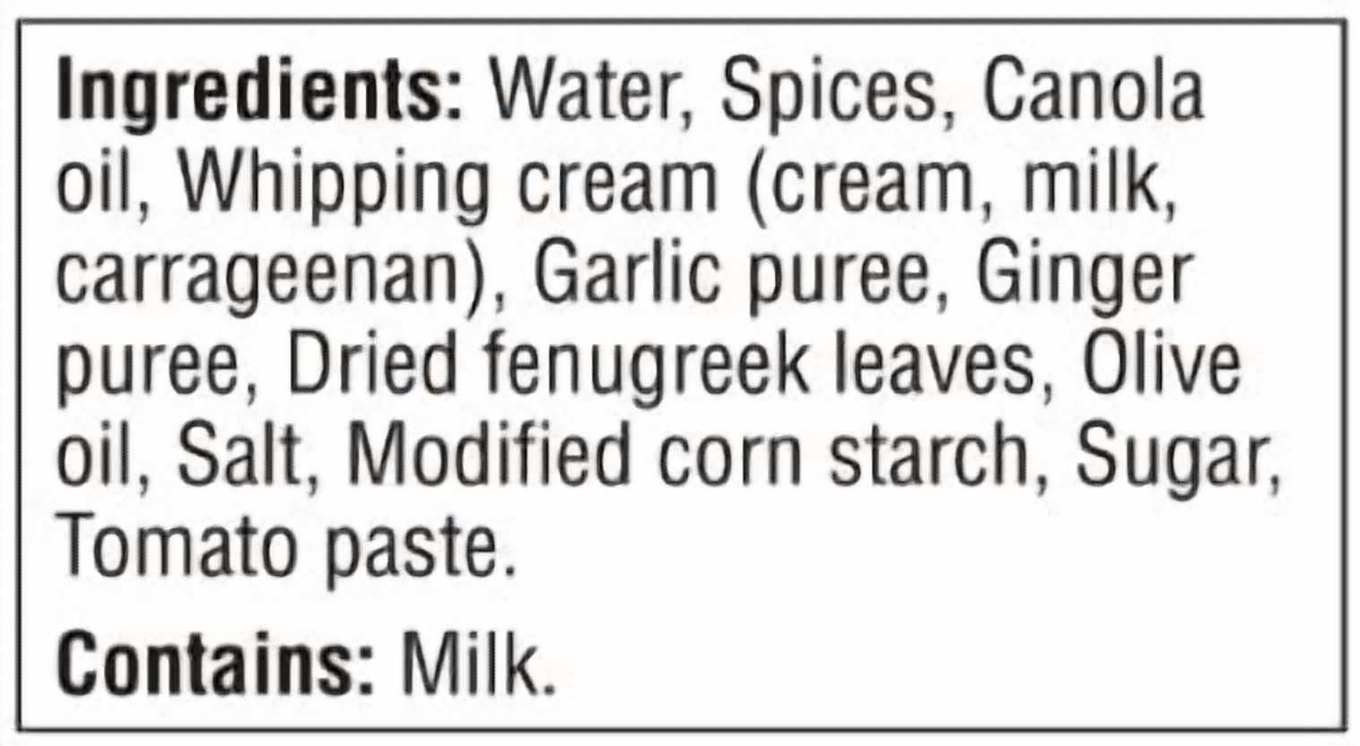 KFI Spicy Butter Chicken Sauce, 24 oz Jar, Family Size, Vegetarian, Gluten-Free