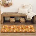 thumbnail image 4 of Orange Leaf Sunflower Pattern Bathroom Rugs Mat,Non Slip Microfiber Bathroom Rug,Rubber Backing,Soft Bathroom Mats for Bathroom Floor,Tub and Shower,47x17in(120x43cm), 4 of 5