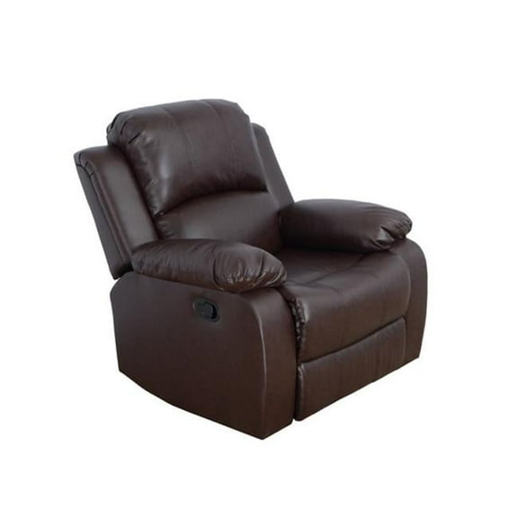 Odessa Reclining Chair, Dark Brown - 40 x 38.5 x 37 in.